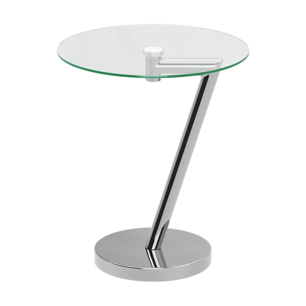 Beistelltisch Glas EVANDER rund 45 x 52 cm silber