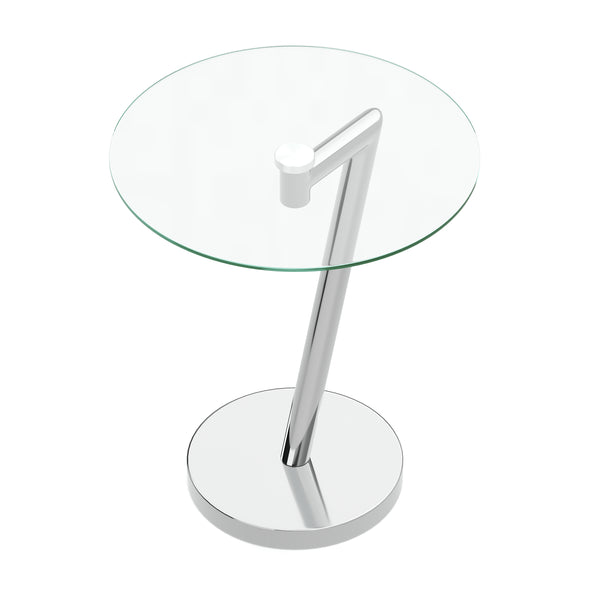Beistelltisch Glas EVANDER rund 45 x 52 cm silber