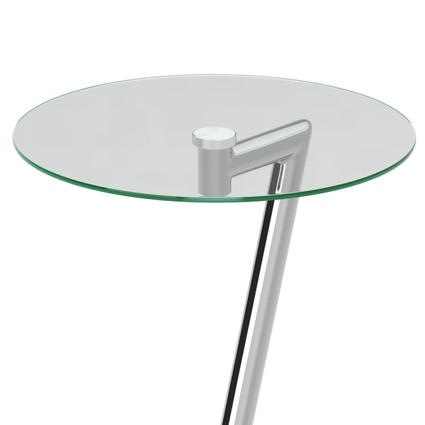 Beistelltisch Glas EVANDER rund 45 x 52 cm silber