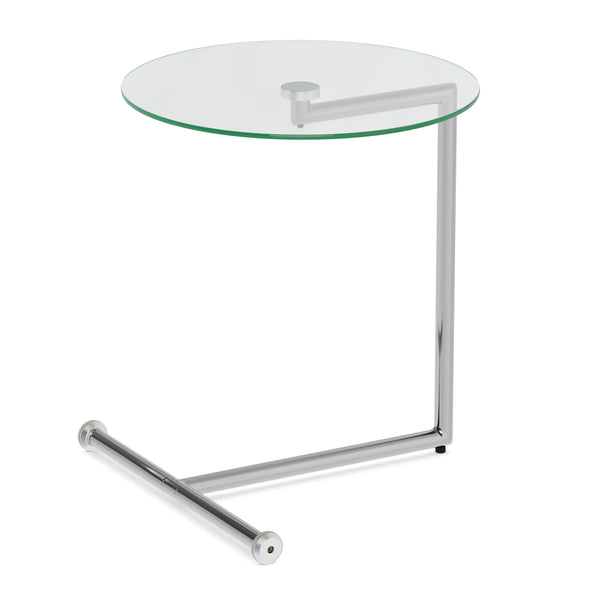 Beistelltisch Glas EVANDER rund 46 x 63 cm silber