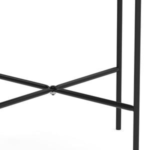Beistelltisch Glas FINNIAN rund 43 x 45 cm schwarz