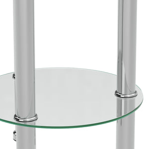 Beistelltisch Glas JUNIPER rund 35 x 47 cm silber