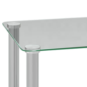 Beistelltisch Glas JUNIPER 39 x 39 x 47 cm silber