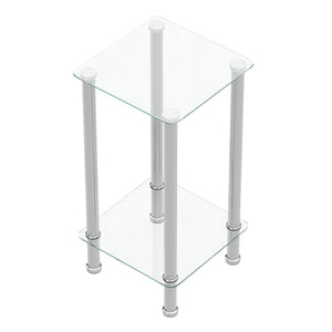 Beistelltisch Glas JUNIPER 39 x 39 x 77 cm silber