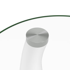 Tavolino rotondo in vetro bianco LORETTE