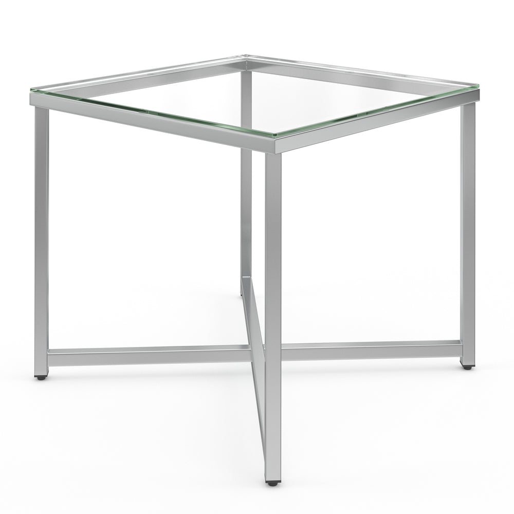 Beistelltisch Glas RUFIN silber
