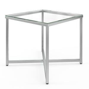 Beistelltisch Glas RUFIN silber