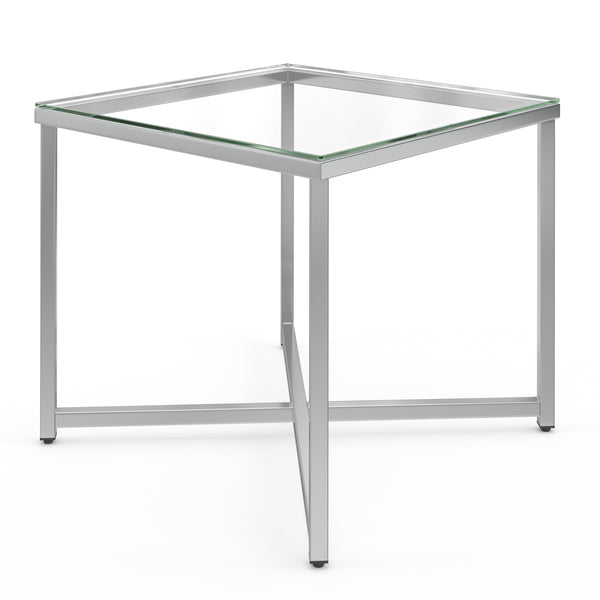 Beistelltisch Glas RUFIN silber