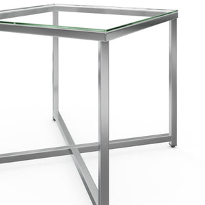 Beistelltisch Glas RUFIN silber