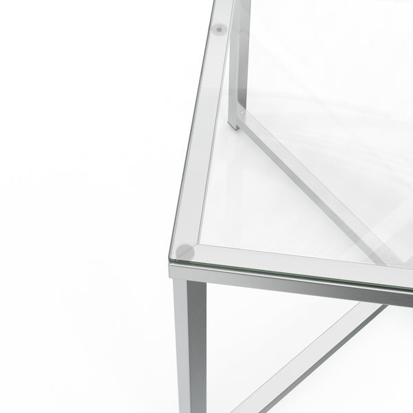 Beistelltisch Glas RUFIN silber