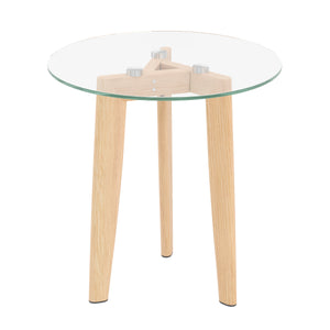 Beistelltisch Glas SERAPHINA rund 2-teilig braun