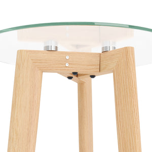 Beistelltisch Glas SERAPHINA rund 2-teilig braun