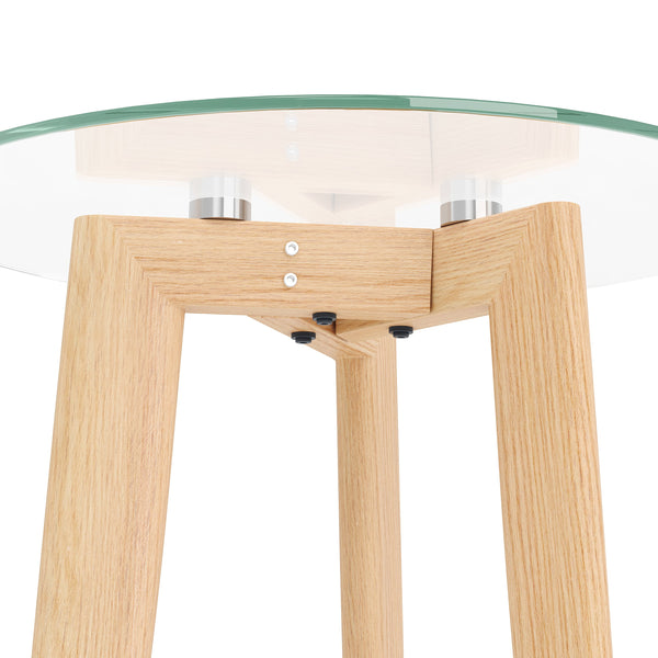 Beistelltisch Glas SERAPHINA rund 2-teilig braun