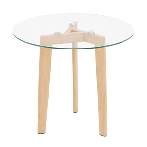 Beistelltisch Glas SERAPHINA rund 2-teilig braun