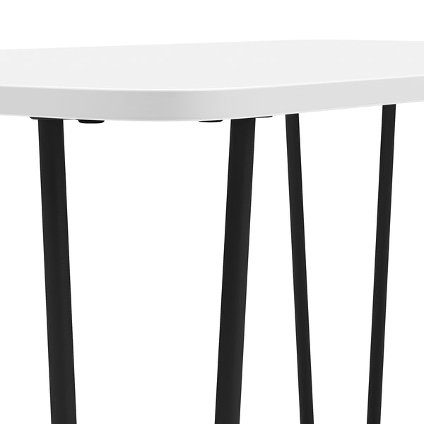 Beistelltisch HENRIK 90 x 48 x 45 cm weiss/schwarz