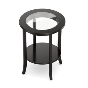 Beistelltisch Holz BAREL 47 x 57 cm schwarz