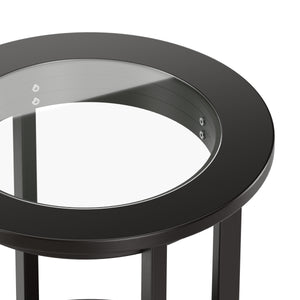 Beistelltisch Holz BAREL 47 x 57 cm schwarz