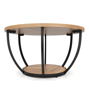 Beistelltisch COSINESS rund 80 x 44 cm braun/schwarz