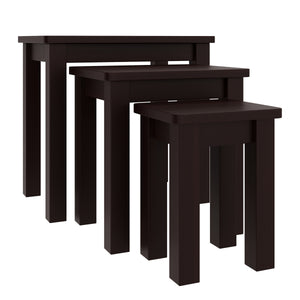Beistelltisch Holz LUIGI 3-teilig dunkelbraun