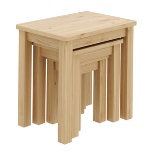 Beistelltisch Holz LUIGI 3-teilig natur