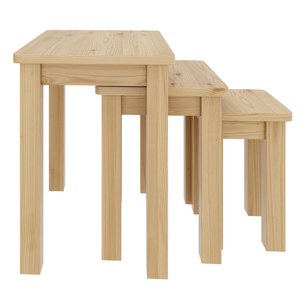 Beistelltisch Holz LUIGI 3-teilig natur