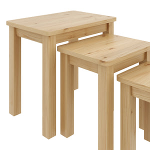 Beistelltisch Holz LUIGI 3-teilig natur