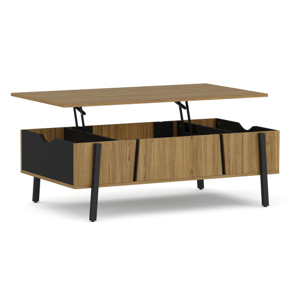 Beistelltisch PROMINA mit Stauraum 107 x 59 x 37 cm braun/schwarz