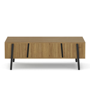 Beistelltisch PROMINA mit Stauraum 107 x 59 x 37 cm braun/schwarz