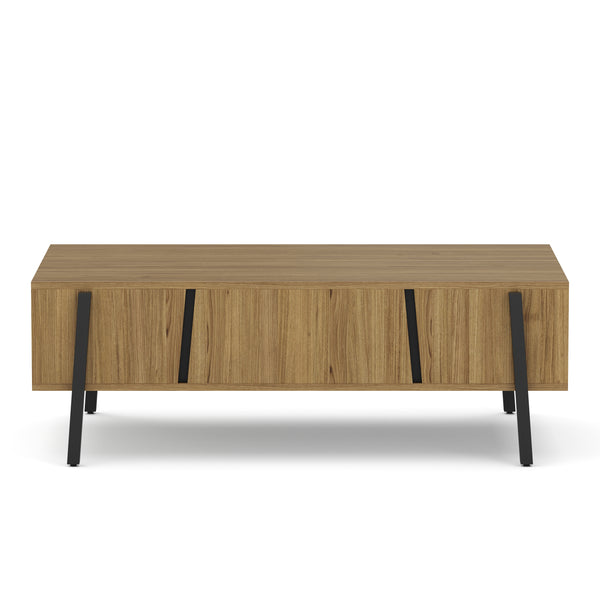 Beistelltisch PROMINA mit Stauraum 107 x 59 x 37 cm braun/schwarz