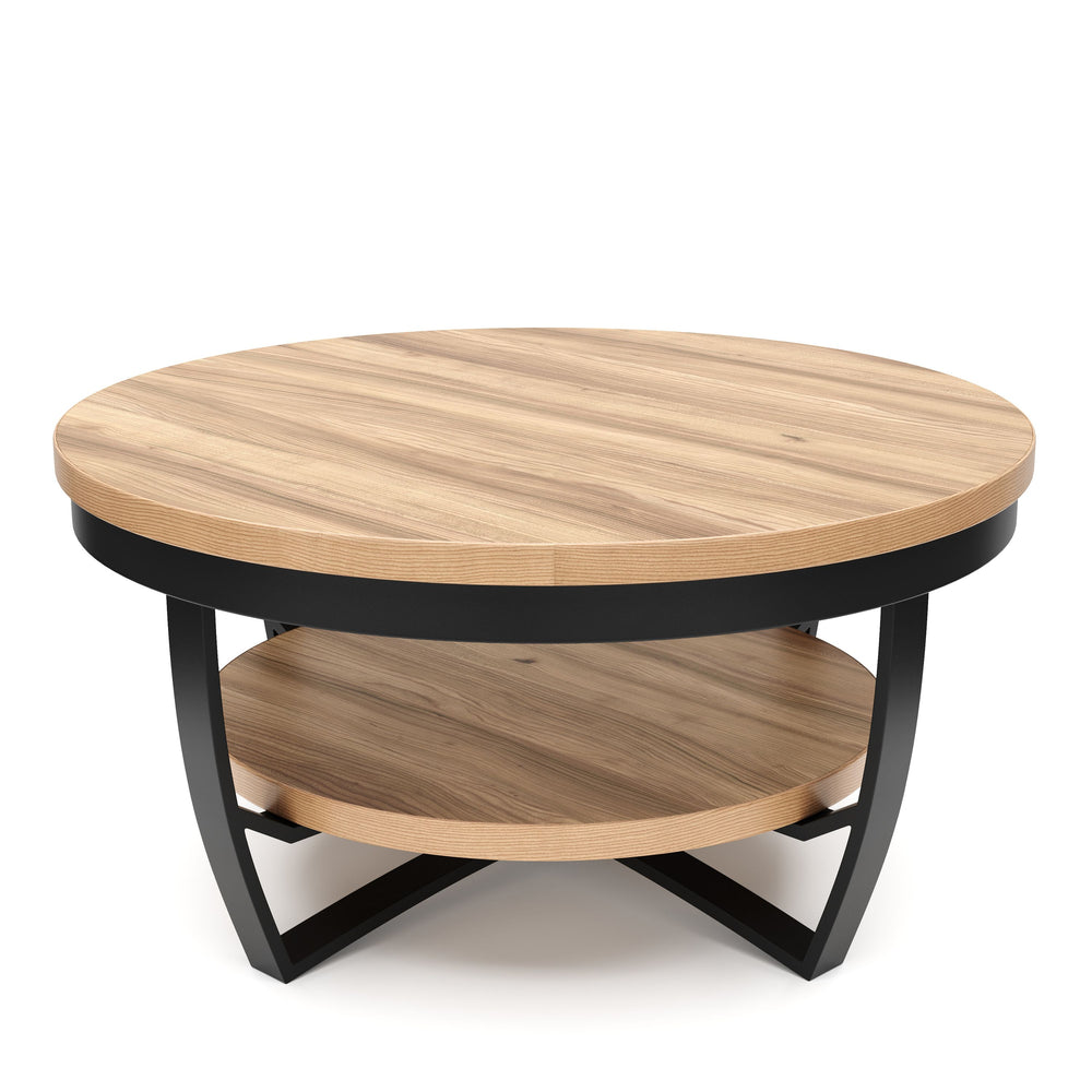 Beistelltisch SERENITY rund 65 x 32 cm braun/schwarz