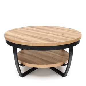 Beistelltisch SERENITY rund 65 x 32 cm braun/schwarz