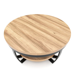 Beistelltisch SERENITY rund 65 x 32 cm braun/schwarz