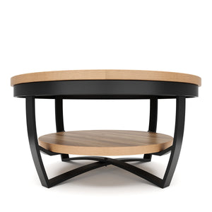 Beistelltisch SERENITY rund 65 x 32 cm braun/schwarz
