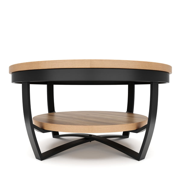 Beistelltisch SERENITY rund 65 x 32 cm braun/schwarz