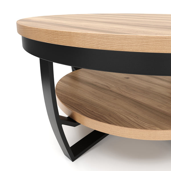 Beistelltisch SERENITY rund 65 x 32 cm braun/schwarz