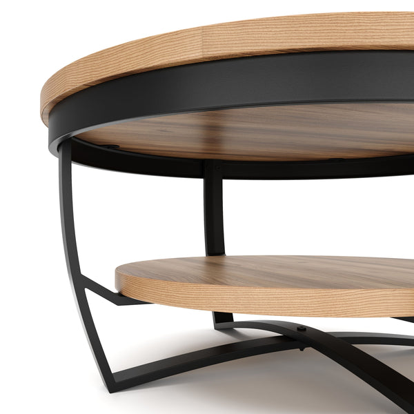 Beistelltisch SERENITY rund 65 x 32 cm braun/schwarz