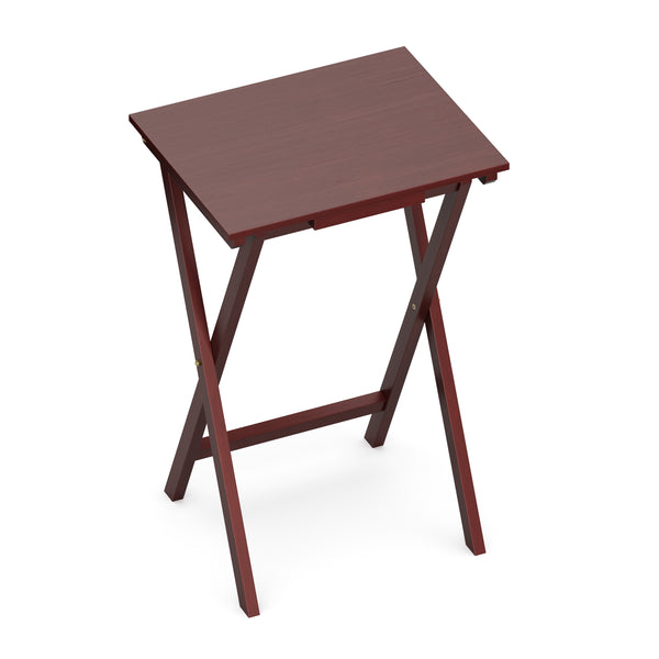 Beistelltisch Holz klappbar 4er Set dunkelbraun