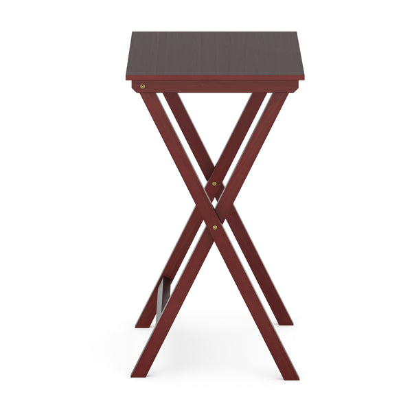 Beistelltisch Holz klappbar 4er Set dunkelbraun