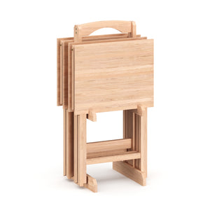 Beistelltisch Holz klappbar 4er Set natur