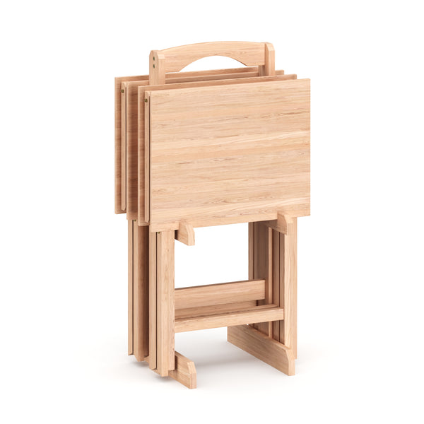 Beistelltisch Holz klappbar 4er Set natur