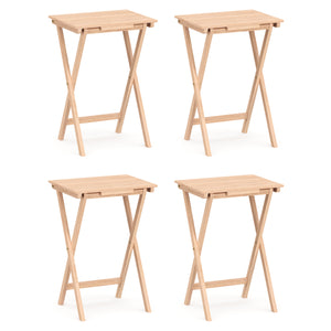 Beistelltisch Holz klappbar 4er Set natur