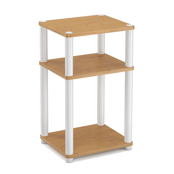 Beistelltisch INGOT 2er Set 34 x 30 x 60 cm braun/weiss