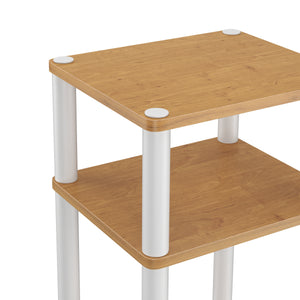 Beistelltisch INGOT 2er Set 34 x 30 x 60 cm braun/weiss