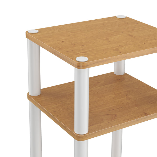 Beistelltisch INGOT 2er Set 34 x 30 x 60 cm braun/weiss