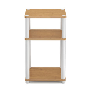 Beistelltisch INGOT 2er Set 34 x 30 x 60 cm braun/weiss