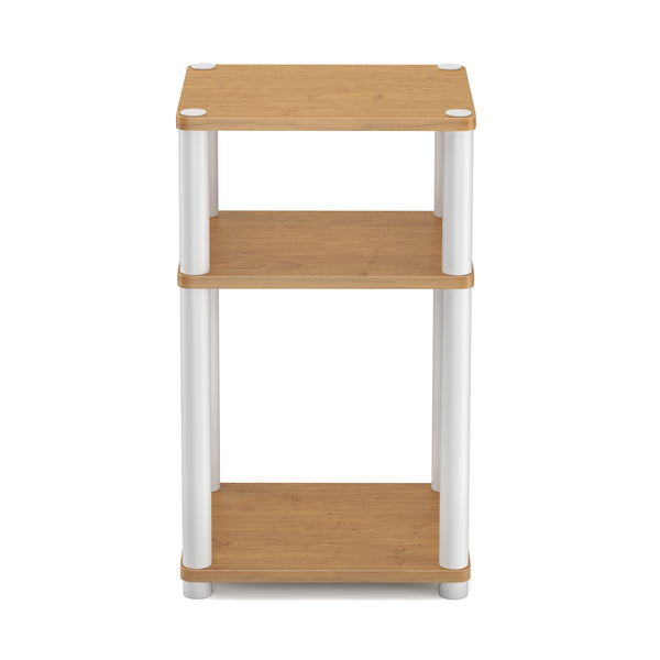 Beistelltisch INGOT 2er Set 34 x 30 x 60 cm braun/weiss