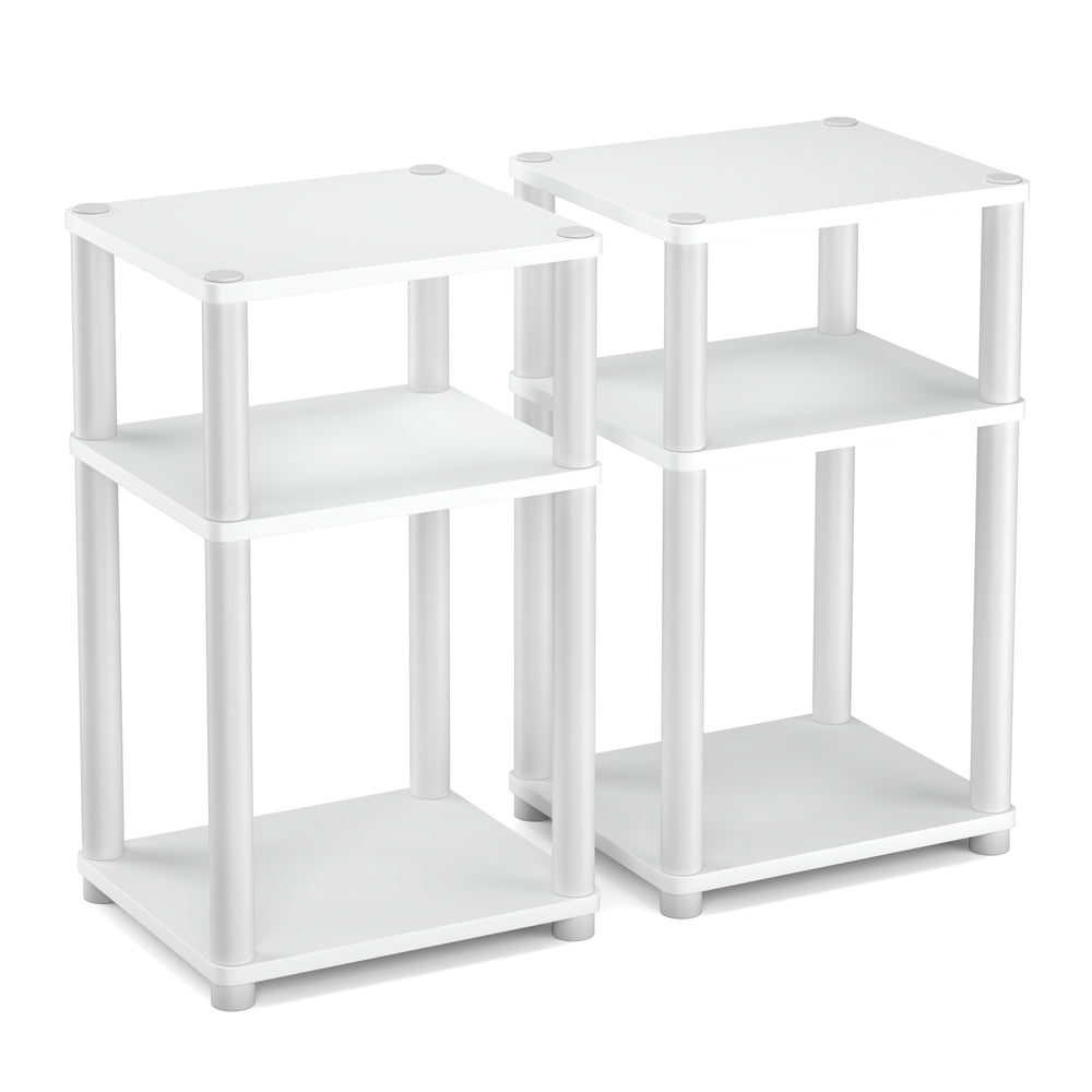 Beistelltisch INGOT 2er Set 34 x 30 x 60 cm weiss
