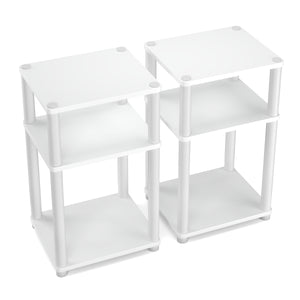 Beistelltisch INGOT 2er Set 34 x 30 x 60 cm weiss