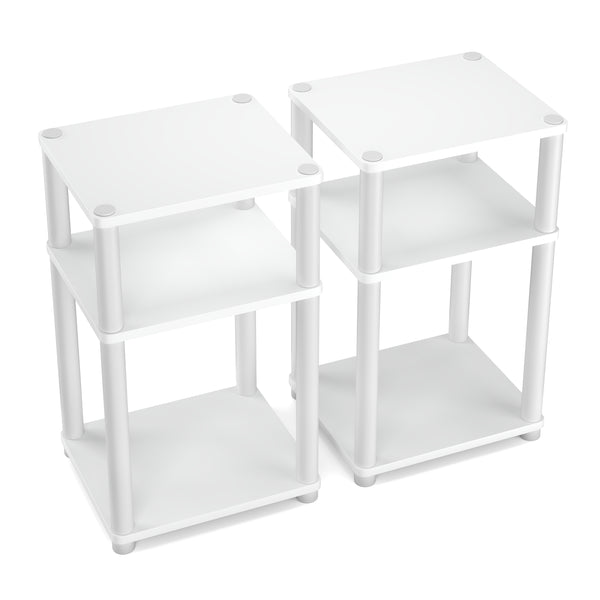 Beistelltisch INGOT 2er Set 34 x 30 x 60 cm weiss