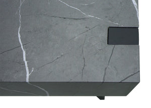 Beistelltisch JAM-L54 50x55x50cm Marmor-Optik grau